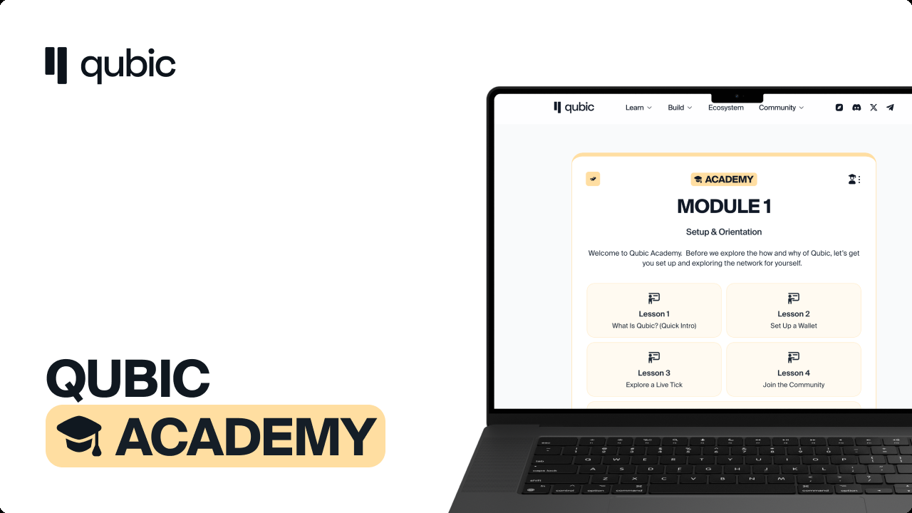 Qubic推出了Qubic Academy V1，一个自定进度的教育平台
